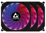 CHIEFTEC CF-3012-RGB sada 3x 120mm RGB větrák s příslušenstvím / 120 x 120 x 25mm / 1200 RPM / 16 dB / RGB / 6 PIN (CF-3012-RGB)