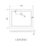 CERANO - Sprchová vanička obdélníková Soto - akrylát - bílá lesklá - 100x80x5 CER-425554