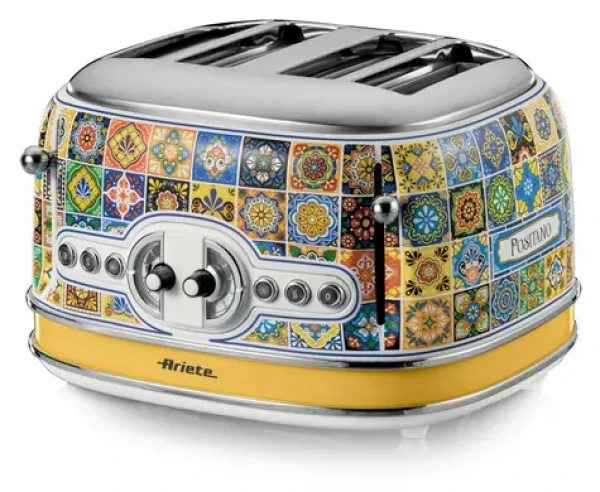 Ariete Positano vícebarevná / Toustovač / 4 topinky / 1630 W / 6 úrovní opékání (0156PO)