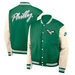 Nike Pánská bunda Philadelphia Eagles NFL Rewind Legacy Bomber Cream Velikost: L