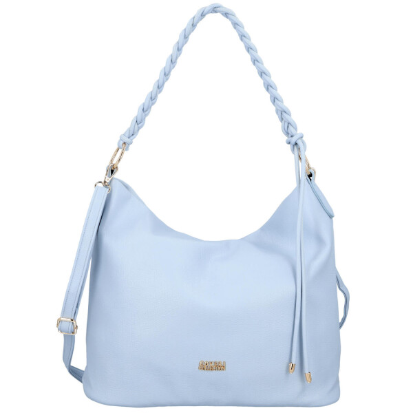 Moderní dámská koženková kabelka na rameno Bonnie, světle modrá
