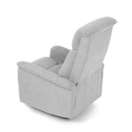 Polohovací křeslo s elektrickým ovládáním, potah stříbrná látka