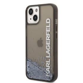 Pouzdro Karl Lagerfeld Translucent Liquid Glitter iPhone 14 Plus černé