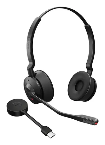 Jabra Engage 55 SE černá / Stereo bezdrátová náhlavní souprava / mikrofon / DECT / USB-C / UC (9659-430-111)