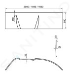 RAVAK - Vanové panely Čelní panel k vaně Asymmetric 1600 mm, levý, bílá CZ46100000