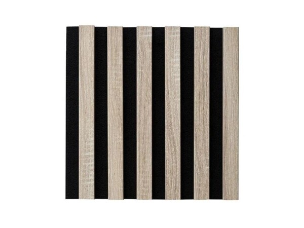 Akustický panel – Černá / dub sonoma 270 × 30 cm