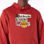 New Era Pánská mikina Los Angeles Lakers NBA Newspaper Script Hoodie Velikost: M