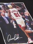 Mitchell & Ness Pánská mikina Chicago Bulls NBA Dennis Rodman Player Photo Hoodie Velikost: XL
