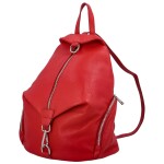 Stylový dámský kožený batoh Celine, červená
