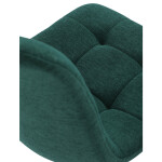 Židle jídelní, zelená látka, černý kov