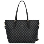 Trendy dámská koženková kabelka na rameno Elina, černá