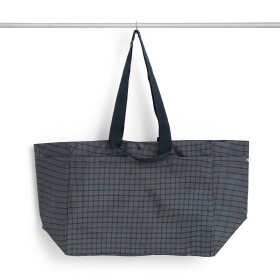 HAY Taška Grid Weekend Bag M Dark Blue, modrá barva, textil