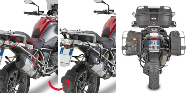 Plr5108 trubkový nosič Bmw R 1200 GS (13-18), R 1250 GS (19-23) pro boční kufry, demontovatelný