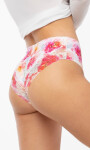 Julimex Peony Cheekie Brasil kalhotky S-XL bílé květy S