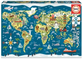 EDUCA Puzzle Mapa světa 200