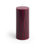HAY Svíčka Column Candle S Wine and Bordeaux 60 h, červená barva, vosk