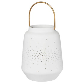 Räder Porcelánová lucerna Holes 14 cm, bílá barva, porcelán