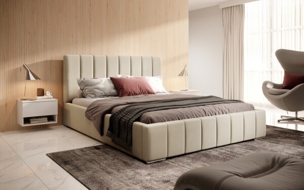 FRONTI Postel MODEL 10 160x200 béžová - MAGIC VELVET 2201
