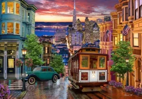 BLUEBIRD Puzzle Tramvaj v San Franciscu