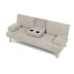 Trojmístná rozkládací pohovka, béžová, látka, ASB-C3034 CRM2