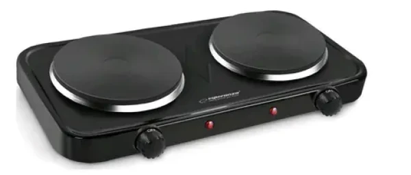 Esperanza EKH010K Cotopaxi černá / Elektrický vařič / 2 plotny / 2x 1000W / 5 teplotních stupňů (EKH010K)