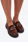 Dámské mokasiny z eko kůže čokoládové Cailen 38