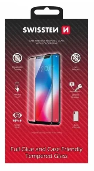 SWISSTEN Ochranné sklo CASE FRIENDLY pro Xiaomi Redmi Note 15 Pro Plus 5G černé (54501893)