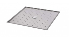 SANELA - Zahradní bazénové sprchy Nerezová sprchová vanička 1000x1000 mm, antislip SLSN 10