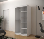 Šatní skříň Abi Jodelka Barva korpusu: Černá, Rozměry: 120 cm, Dveře: Bílá mat