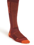Pánské merino lyžařské ponožky ICEBREAKER Mens Ski+ Medium OTC, Port/Blaze/Cedar Wood velikost: 47-49 (XL)