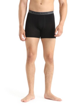 Pánské merino boxerky ICEBREAKER Mens Anatomica Boxers, Black velikost: XS
