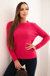 Dámský svetr z baby alpaky s dlouhým rukávem fuchsie UNI