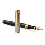 Plnicí pero Waterman Exception Reflections of Paris SE DLX Black GT, hrot F