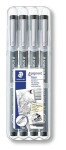 Staedtler 308 WP4 308 WP4 4 ks/bal. černý 0.1 mm 0.3 mm 0.5 mm 0.7 mm 1 ks