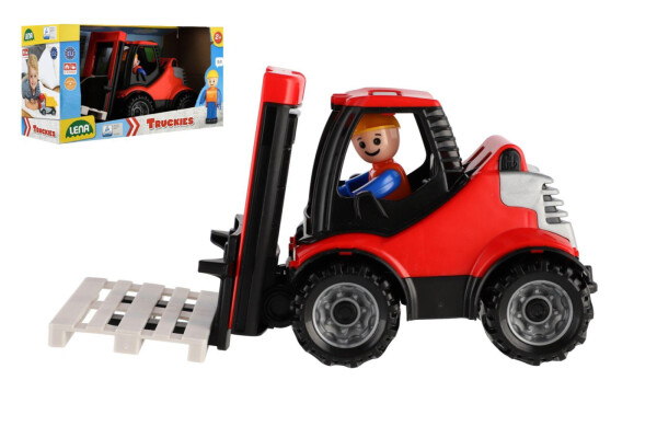 Auto Truckies vysokozdvižný vozík s paletou plast 22cm s figurkou v krabici 24m+