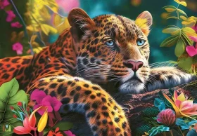 CHERRY PAZZI Puzzle Ležící leopard