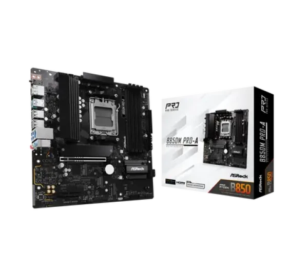 ASRock B850M Pro-A / AMD B850 / DDR5 / SATA III / USB 3.2 / 2.5GLAN / sc.AM5 / mATX (90-MXBR8-A0UAYZ)