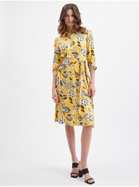 Orsay Žluté dámské květované šaty dámské