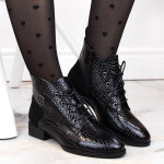 Filippo W PAW478A černé lakované zateplené boty s krokodýlem 38