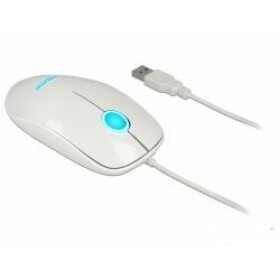 Delock 12537 bílá / Optická myš / 1200dpi / 3 tlačítka + rolovací kolečko / USB (4043619125371)