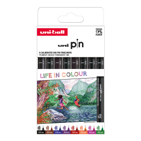 UNI PIN Life in Colour, 8 ks, 0,5 mm, mix barev