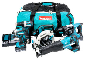 Makita DLX5032T / Sada aku nářadí: DDF484Z DHR242Z DJR187Z DHS680Z DTD153Z DC18RC / 18V / Li-ion / 3x 5.0 Ah (DLX5032T)