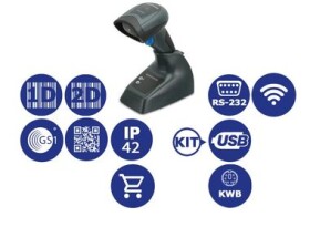 DATALOGIC QuickScan Mobile QBT2430 kit2 USB / snímač 2D čárových kódů / BT / RS-232 / KBW / USB / kolébka / černý (QBT2430-BK-BTK1)