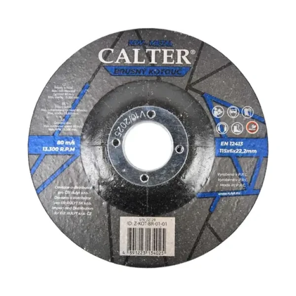 RULYT CALTER / Brusný kotouč / 115 × 6 × 22,2 mm