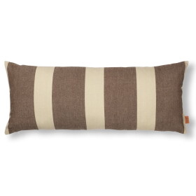 Ferm LIVING Polštář z organické bavlny s výplní Strand 30 x 72 cm, hnědá barva, textil