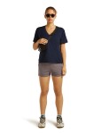 ICEBREAKER Wmns Mer 150 Tech Lite SS Relax V Neck Tee, Midnight Navy velikost: M
