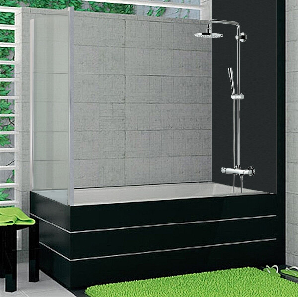 SanSwiss TOPV 0800 01 07 Boční stěna vanová 80 cm, matný elox/sklo