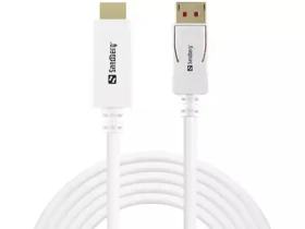 Sandberg DisplayPort 1.4-HDMI 4K60Hz 2m bílá / kabel HDMI 2.0 na DP 1.4