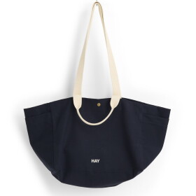 HAY Bavlněná taška Weekend Bag S Midnight Blue, modrá barva, textil
