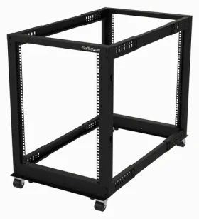 StarTech Otevřený rám rack 15U / Otevřený rám / 4-sloupkový / nosnost 544 kg / 600×1100 mm / černá (4POSTRACK15U)